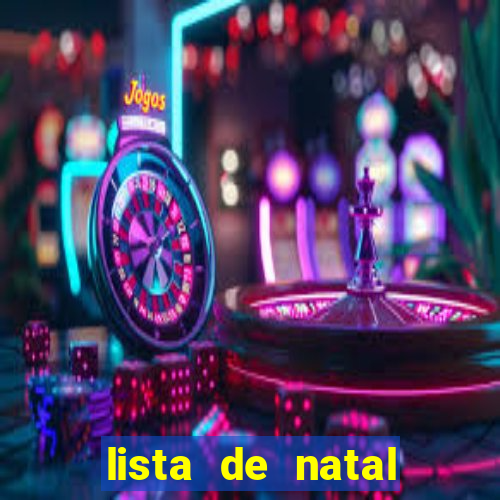 lista de natal para imprimir